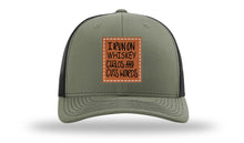 Load image into Gallery viewer, I Run On Whiskey Chaos and Cuss Words Leather Patch Richardson 112 Hat
