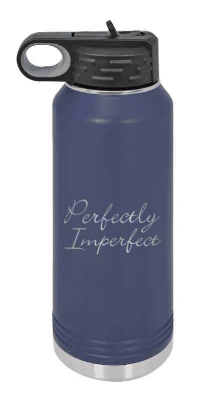 Perfectly Imperfect - 32oz Mug Laser Engraved- Navy