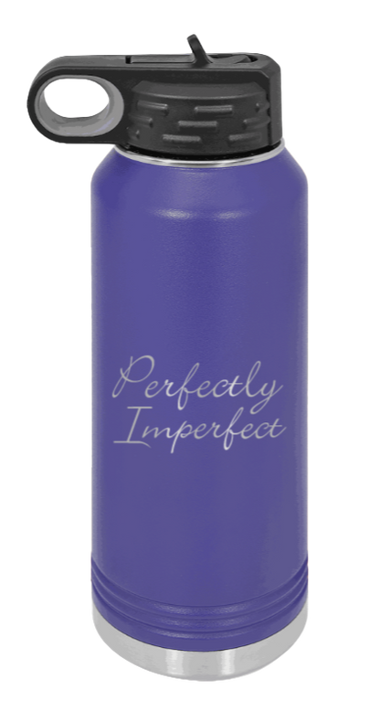 Perfectly Imperfect - 32oz Mug Laser Engraved- Purple