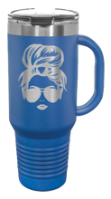 Load image into Gallery viewer, Messy Hair Bun 40oz Handle Mug Laser Engraved
