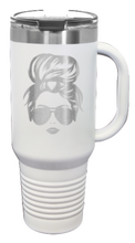 Load image into Gallery viewer, Messy Hair Bun 40oz Handle Mug Laser Engraved
