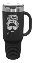 Load image into Gallery viewer, Messy Hair Bun # 40oz Handle Mug Laser Engraved
