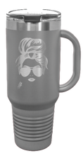 Load image into Gallery viewer, Messy Hair Bun # 40oz Handle Mug Laser Engraved
