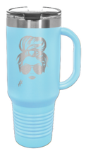 Load image into Gallery viewer, Messy Hair Bun # 40oz Handle Mug Laser Engraved
