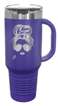 Load image into Gallery viewer, Messy Hair Bun # 40oz Handle Mug Laser Engraved
