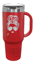 Load image into Gallery viewer, Messy Hair Bun # 40oz Handle Mug Laser Engraved
