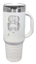 Load image into Gallery viewer, Messy Hair Bun # 40oz Handle Mug Laser Engraved
