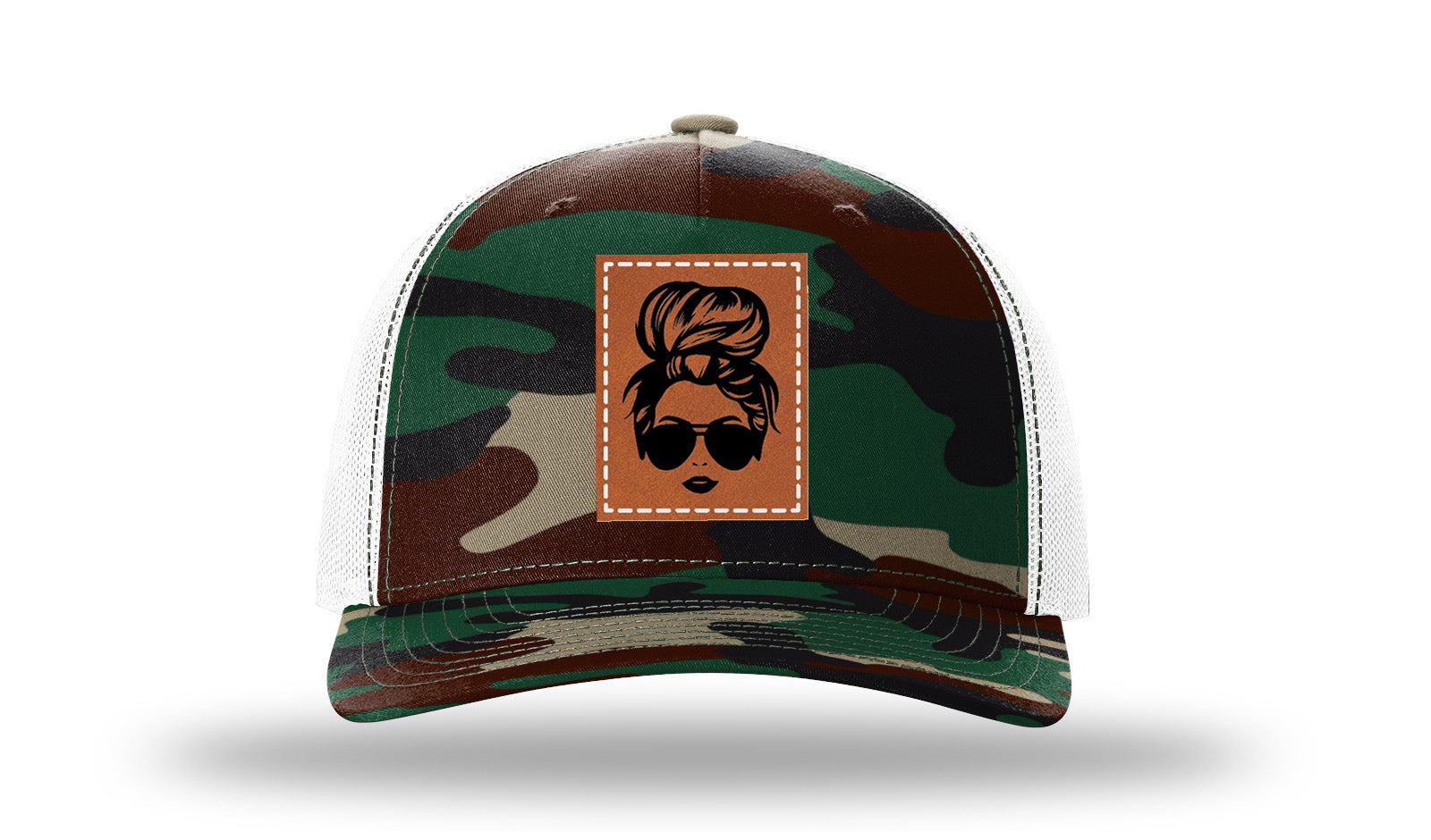 Green Camo / White