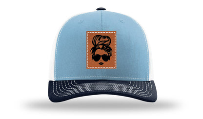 Hair Bun Leather Patch Richardson 112 Hat