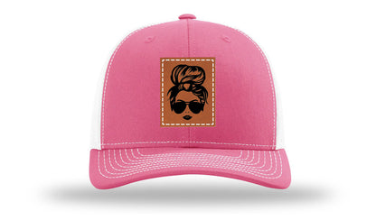 Hair Bun Leather Patch Richardson 112 Hat