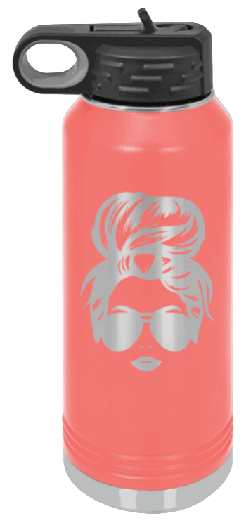 Hairbun - 32oz Mug Laser Engraved- Coral