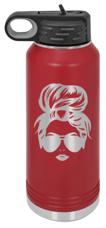 Hairbun - 32oz Mug Laser Engraved- Maroon