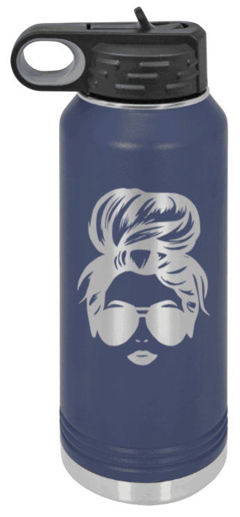 Hairbun - 32oz Mug Laser Engraved- Navy