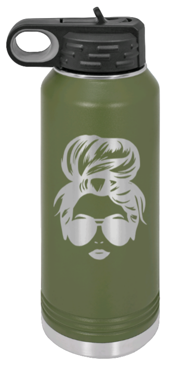 Hairbun - 32oz Mug Laser Engraved- Olive