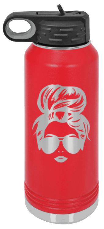 Hairbun - 32oz Mug Laser Engraved- Red