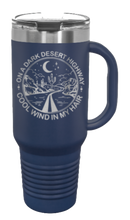 Load image into Gallery viewer, On A Dark Desert Highway 40oz Handle Mug Laser Engraved
