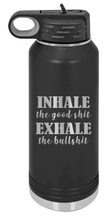 Inhale Exhale - 32oz Mug Laser Engraved- Black