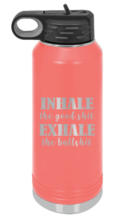 Inhale Exhale - 32oz Mug Laser Engraved- Coral