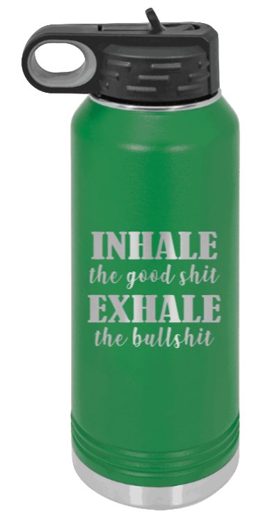 Inhale Exhale - 32oz Mug Laser Engraved- Green