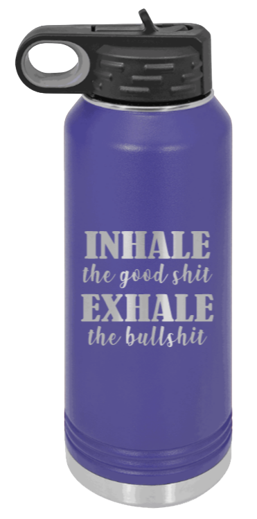 Inhale Exhale - 32oz Mug Laser Engraved- Purple