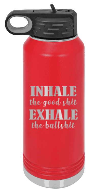 Inhale Exhale - 32oz Mug Laser Engraved- Red