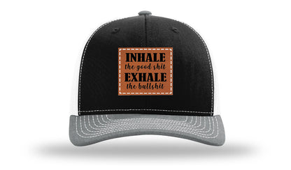 Inhale The Good Stuff Leather Patch Richardson 112 Hat