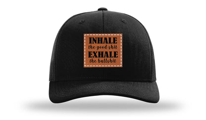 Inhale The Good Stuff Leather Patch Richardson 112 Hat