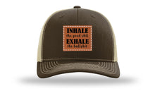 Load image into Gallery viewer, Inhale The Good Stuff Leather Patch Richardson 112 Hat

