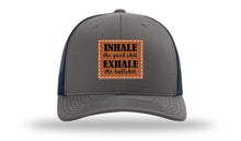 Load image into Gallery viewer, Inhale The Good Stuff Leather Patch Richardson 112 Hat
