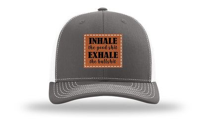 Inhale The Good Stuff Leather Patch Richardson 112 Hat