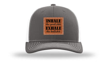 Load image into Gallery viewer, Inhale The Good Stuff Leather Patch Richardson 112 Hat
