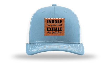 Inhale The Good Stuff Leather Patch Richardson 112 Hat