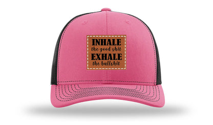 Inhale The Good Stuff Leather Patch Richardson 112 Hat