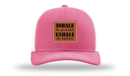 Inhale The Good Stuff Leather Patch Richardson 112 Hat