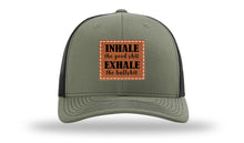 Load image into Gallery viewer, Inhale The Good Stuff Leather Patch Richardson 112 Hat
