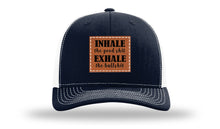 Load image into Gallery viewer, Inhale The Good Stuff Leather Patch Richardson 112 Hat
