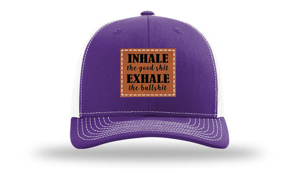 Inhale The Good Stuff Leather Patch Richardson 112 Hat