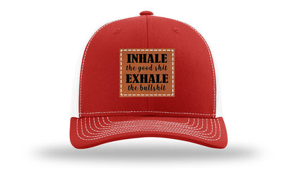 Inhale The Good Stuff Leather Patch Richardson 112 Hat