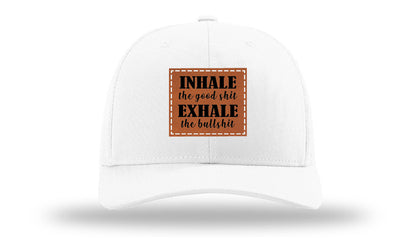 Inhale The Good Stuff Leather Patch Richardson 112 Hat