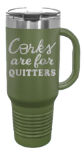 Load image into Gallery viewer, Corks Are For Quitters 40oz Handle Mug Laser Engraved
