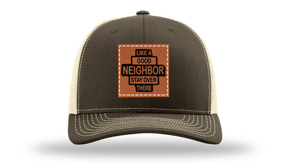 Like A Good Neighbor Leather Patch Richardson 112 Hat