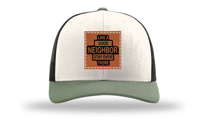 Like A Good Neighbor Leather Patch Richardson 112 Hat