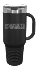 Load image into Gallery viewer, Sobriety 40oz Handle Mug Laser Engraved
