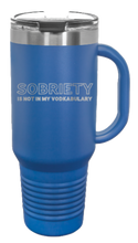 Load image into Gallery viewer, Sobriety 40oz Handle Mug Laser Engraved
