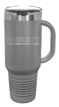 Load image into Gallery viewer, Sobriety 40oz Handle Mug Laser Engraved
