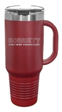 Load image into Gallery viewer, Sobriety 40oz Handle Mug Laser Engraved
