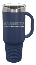 Load image into Gallery viewer, Sobriety 40oz Handle Mug Laser Engraved
