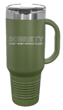 Load image into Gallery viewer, Sobriety 40oz Handle Mug Laser Engraved
