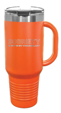 Load image into Gallery viewer, Sobriety 40oz Handle Mug Laser Engraved
