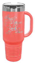 Load image into Gallery viewer, Wine A Little Laugh a Lot 40oz Handle Mug Laser Engraved
